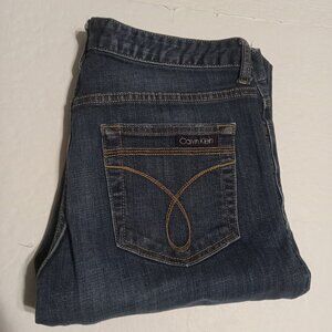 Calvin Klein Women's Mid Rise Flare Leg Jeans Size 10